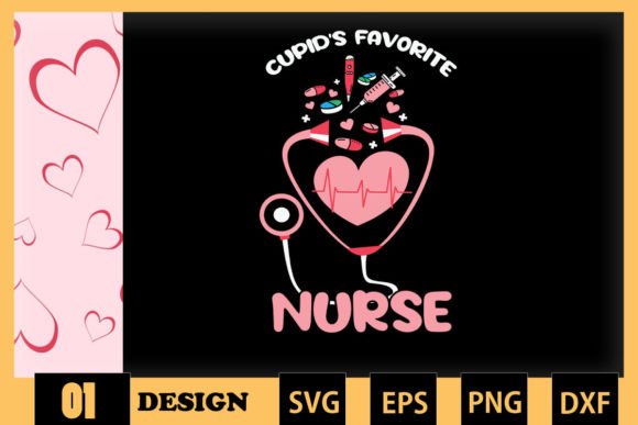 Cupid's Favorite Nurse Valentine Drugs Graphics