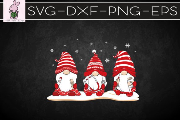 Funny Gnomes Santa Christmas Nurse Graphics