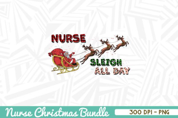 Nurse Sleigh All Day Christmas PNG