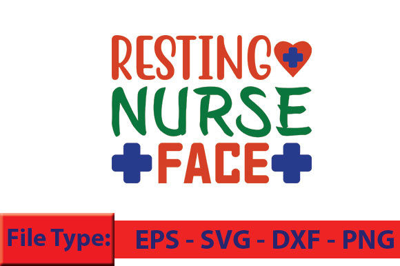 Nurse T-Shirt Design, Resting Nurse Face