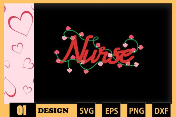 Nurse Valentine Lights - Graphics & Crafts