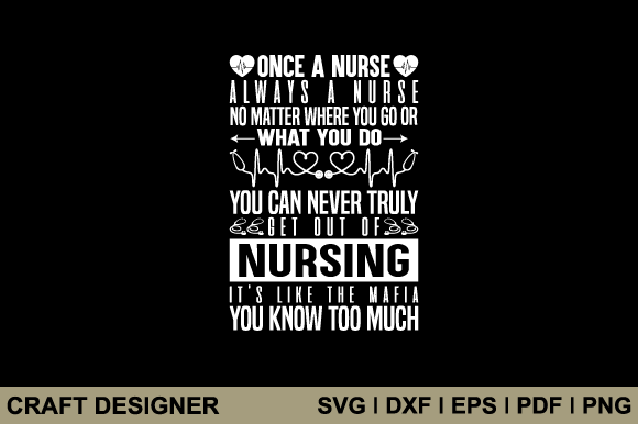 Once a Nurse Always a Nurse No Matter Graphics and Crafts
