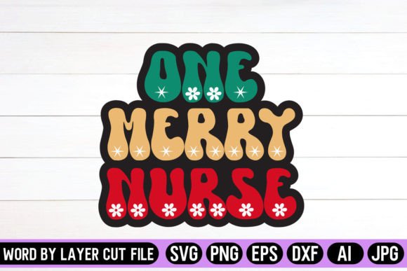 One Merry Nurse Retro Design